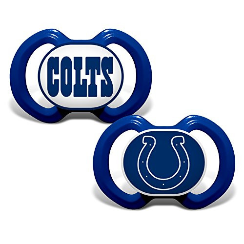 Baby Fanatic NFL Legacy Infant Pacifiers, Indianapolis Colts Team Variant, 2 Pack Baby Fanatic NFL Legacy Infant Pacifiers, Indianapolis Colts Team Variant, 2 Pack