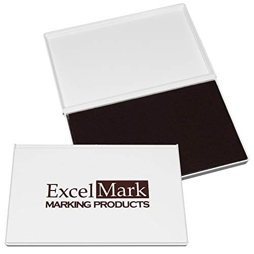 ExcelMark Rubber Stamp Ink Pad Extra Large 4-1/4" by 7-1/4 -Brown-