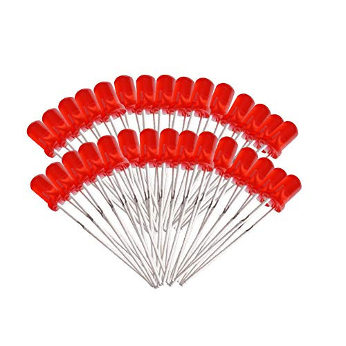 Othmro 120 Pieces 3mm Red LED Light Emitting Diodes Bulb LED Lamp Light Emitting Diodes DIY Christmas Light