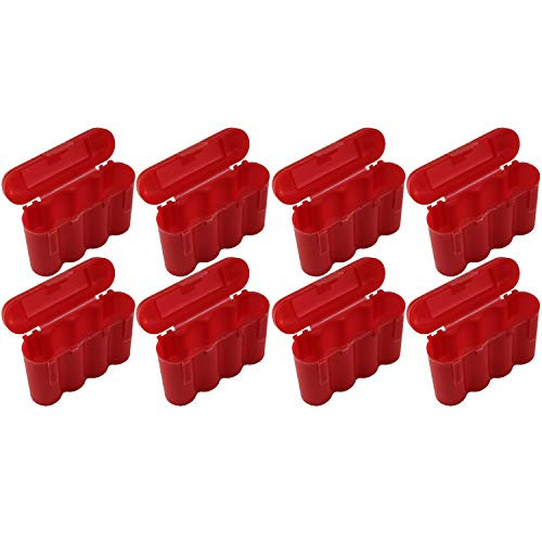 EBC Battery 8 Red Plastic AA AAA Battery Holder Box Storage Cases