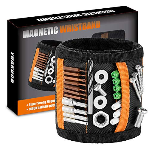 Magnetic Wristband Tools, Tool Belt With 20 Strong Magnets for Holding Screws/Nails/Drill Bits, Magnetic Wristband Gifts for Him/Men/Father/Dad/DIY Handyman/Electrician/Husband/Boyfriend -Black- Magnetic Wristband Tools, Tool Belt With 20 Strong Magnets for Holding Screws/Nails/Drill Bits, Magnetic Wristband Gifts for Him/Men/Father/Dad/DIY Handyman/Electrician/Husband/Boyfriend -Black-