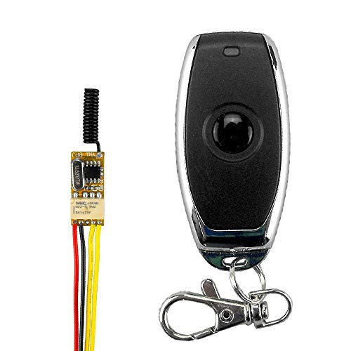 Anntem 433mhz Wireless rf Remote Control Switch Relay Circuit Module dc3.5 3.7v 5v 9v 12v Battery Power on Off Transfer Micro Mini Small Switch Momentary Controller Line Switching