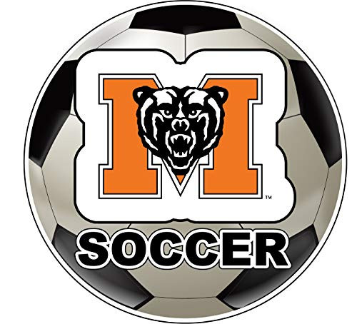 R and R Imports Mercer University 4-Inch Round Soccer Ball Vinyl Decal Sticker