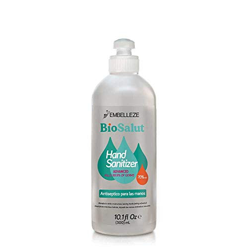 BioSalut Hand Sanitizer Gel with Scent 300ml - 70 percent Alcohol - Infused with Natural Aloe Vera BioSalut Hand Sanitizer Gel with Scent 300ml - 70 percent Alcohol - Infused with Natural Aloe Vera