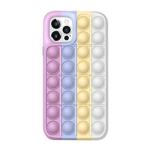 Fidget Phone Case, Pop Fidget Toys Phone Case for iPhone 11/iPhone 11 pro/iPhone 11 pro Max/iPhone 12 /iPhone 12 pro/iPhone 12 pro Max-Pink,iPhone 11-