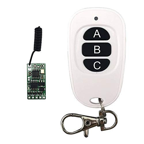Anntem 433mhz remote control dc3.5 3.7v 9v 12v wireless switch circuit switch micro controller, momentary switch Mini small switch wireless rf remote control switch DC power supp (Momentary, 1 drap 1)