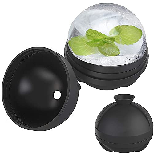 Ice Ball Molds, One Pack 2.5inch Silicone Sphere Ice Cube Trays Reusable for Cocktail, Bourbon, Scotch, Whiskey -1-