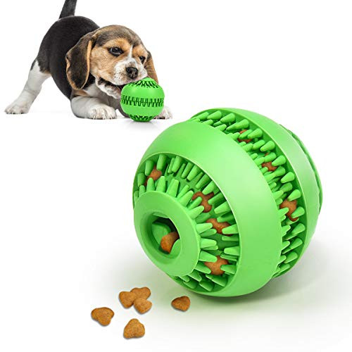 Feeko Puppy Treat Toy Ball, Dog Puzzle Toys, IQ Treat Ball for Small Dogs, Durable Interactive Dog Toys, Puppy Teething Chew Toys, Non-Toxic and Safe Chew Toys Ball for Puppy/Small Dogs.
