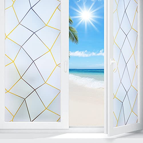 Coavas Window Film Privacy Non Adhesive Window Frost Film Self Static Window Clings for Privacy Anti-UV Stained Glass Privacy Film for Living Room Bathroom Gradient Gray Irregular Cube 17.7 x 78.7 in Coavas Window Film Privacy Non Adhesive Window Frost Film Self Static Window Clings for Privacy Anti-UV Stained Glass Privacy Film for Living Room Bathroom Gradient Gray Irregular Cube 17.7 x 78.7 in