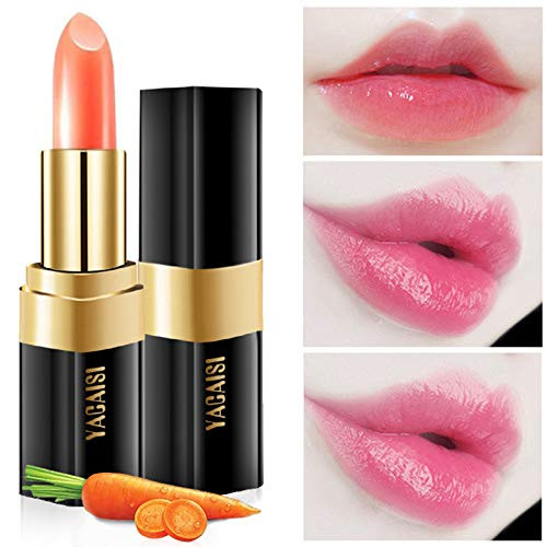 Color Changing Lipstick, Raibaubl Lip Stain Waterproof Long Lasting Nutritious Lip Balm Lips Moisturizer, Magic Temperature Color Change Lipstick For Women-Temperature Color Change -Carrot Color- Color Changing Lipstick, Raibaubl Lip Stain Waterproof Long Lasting Nutritious Lip Balm Lips Moisturizer, Magic Temperature Color Change Lipstick For Women-Temperature Color Change -Carrot Color-