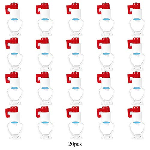 HEEPDD 20pcs Chicken Automatic Water Nipple Feeder Poultry Drinking Dispenser Stainless Steel Ball Chicken Duck Bird Nippler Waterer for Ducks Hen Turkeys Geese -for 25mm Pipe-