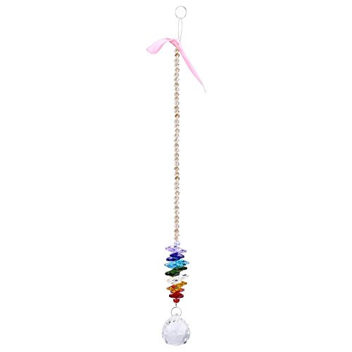 Handmade Rainbow Crystal Hanging Pendant for Prisms Ball Chandelier Lamp Xmas Window Decor