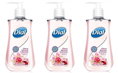 Dial Cherry Blossom and Almond Liquid Hand Soap with Moisturizers 7.5 fl. oz. -Pack of 3-