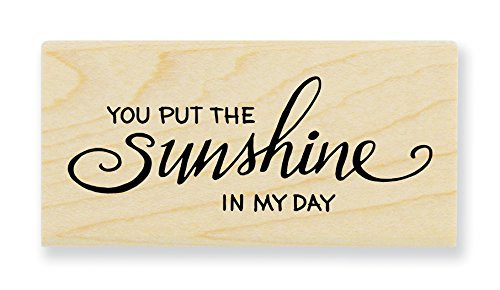 STAMPENDOUS Wood Rubber Stamp, Scrolled Sunshine