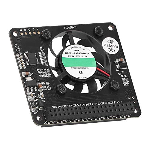 PUSOKEI Speed Adjustable Cooling Fan Module, Cooler with Power Switch, for Raspberry Pi 4B/3B plus/3B