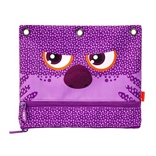 ZIPIT Wildlings Slim 3-Ring Pencil Case, Purple