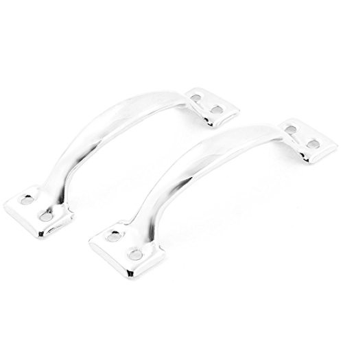 uxcell Cabinet Door Cupboard Drawer 3.5 Inch Pull Handle Knob Silver Tone 2pcs