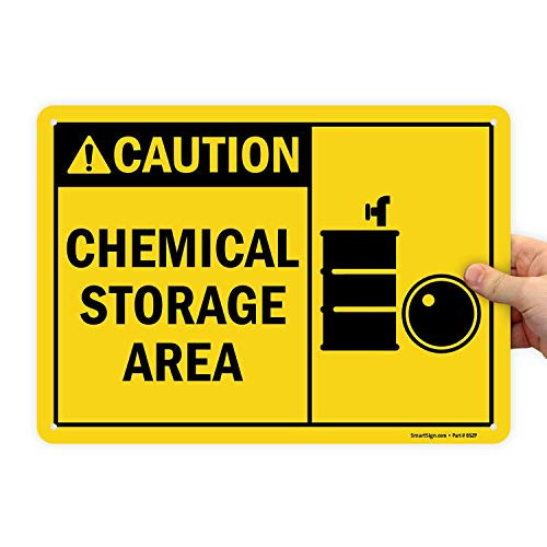 SmartSign"Caution - Chemical Storage Area" Sign - 10" x 14" Plastic