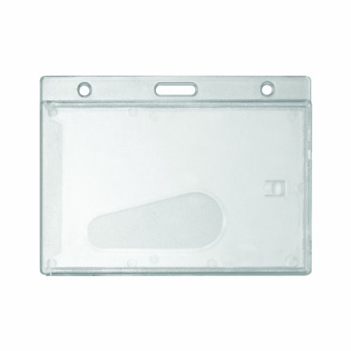 ADVANTUS Frosted Rigid Badge Holders, Horizontal, 3-3/8 x 2-1/8" Insert Size, 25-Count (76075)