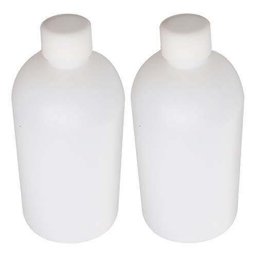 Othmro White Translucent Plastic Lab Chemical Reagent Bottle 500ml Small Mouth Sample Sealing Liquid Storage Container 2pcs