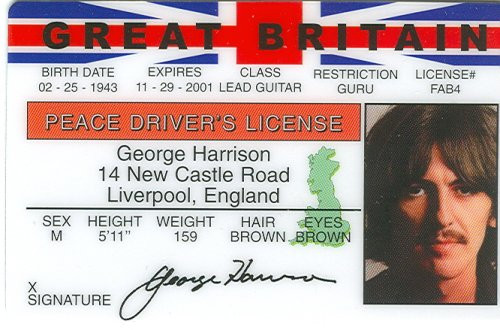 George Harrison - Beatles - Collector Card