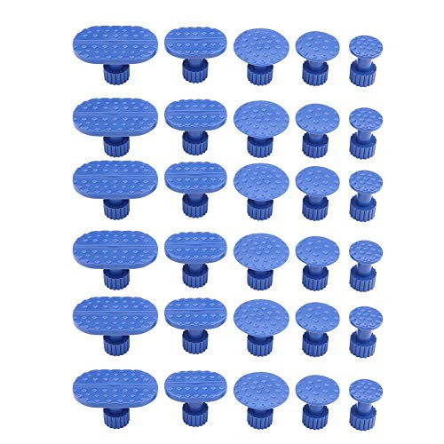 Glue Puller Sets Tabs, 30pcs Car Body Dent Removal Pulling Tabs Paintless Dent Removal Puller Tabs Dent Repair Tools Glue Puller Tabs Auto Body Kits for Dent Removal Repair