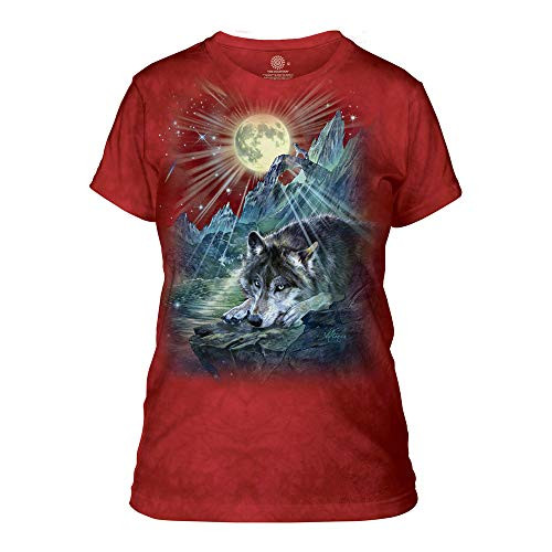The Mountain Women's Wolf Night Symphony Apparel, red, XL