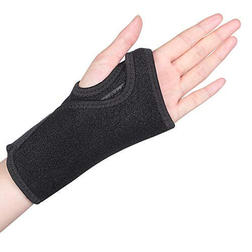 Wrist Brace, Wrist Splint Support Wrist Palm Protector with Metal Splint Stabilizer  and  Elastic Edged Thumb Hole for Carpal Tunnel, Tendonitis, Sports Injuries Pain Relief -Left Hand-