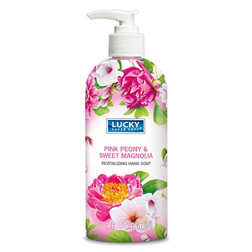 Lucky Super Soft Liquid Hand Soap, Pink Peony  and  Sweet Magnolia, 14 Fluid Ounce