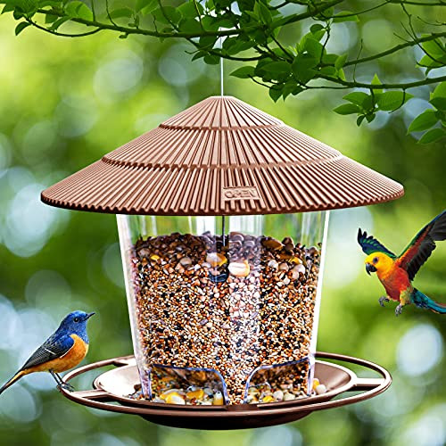 Hanizi Bird Feeders for Outside, Bird feeder, Wild Bird seed for Outside Feeders, Squirrel Proof Birds Feeder and Garden Decoration Yard for Bird Watchers