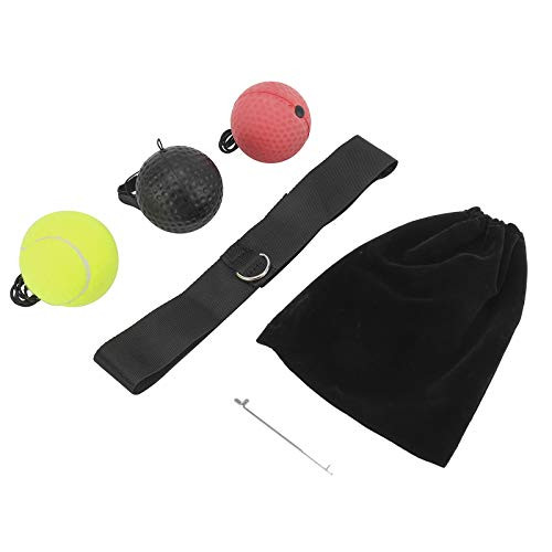 Sparkfire Boxing Reflex Ball Boxing Training Ball - 3 Difficulty Level Boxing Ball with Headband for Reaction, Agility, Punching Speed, Fight Skill and Hand Eye Coordination Training Sparkfire Boxing Reflex Ball Boxing Training Ball - 3 Difficulty Level Boxing Ball with Headband for Reaction, Agility, Punching Speed, Fight Skill and Hand Eye Coordination Training