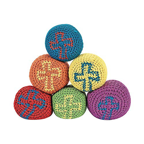 Fun Express Religious Cross Knitted Kick Balls -Set of 12- Sunday School and VBS Supplies Fun Express Religious Cross Knitted Kick Balls -Set of 12- Sunday School and VBS Supplies