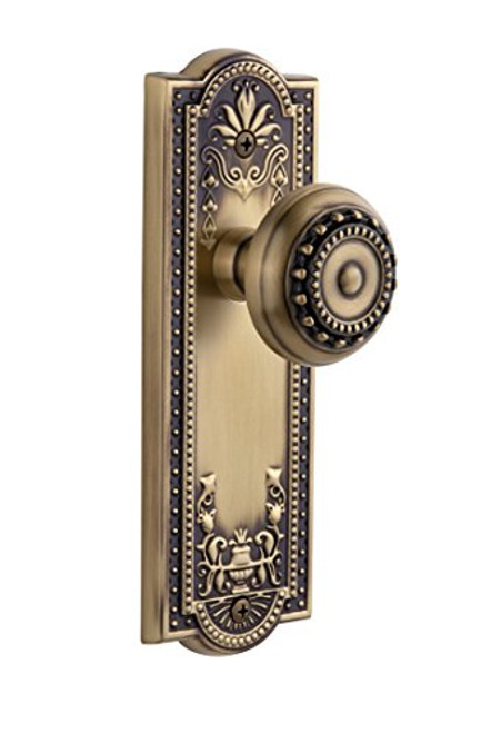 Grandeur Parthenon Plate with Parthenon Knob, Single Dummy, Vintage Brass