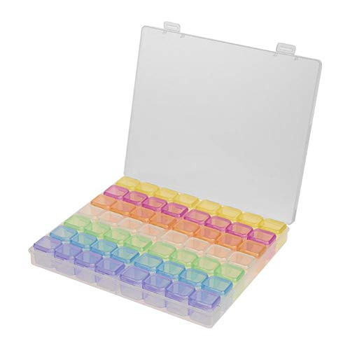 1pc Multicolor 56 Grids Diamond Painting Box Plastic Jewelry Organizer Storage Container Diamond Embroidery Storage Boxes Nail Art Tools Storage Case for DIY Rhinestone Beads Nail Art Small Findings 1pc Multicolor 56 Grids Diamond Painting Box Plastic Jewelry Organizer Storage Container Diamond Embroidery Storage Boxes Nail Art Tools Storage Case for DIY Rhinestone Beads Nail Art Small Findings