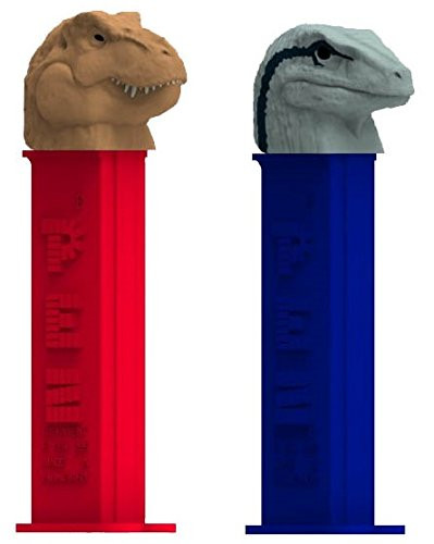 Pez Dinosaur Candy Dispensers Jurassic Park Jurassic World  T-Rex And Blue the Raptor Pez Dispensers with Candy Refills - Dinosaur Party Favors, Grab Bags