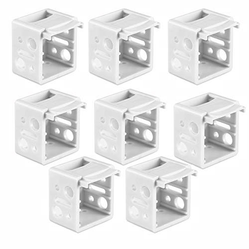 1 inch Blind Brackets,Box Mounting Bracket for Window Blinds, Window Blinds Headrail Bracket,Plastic/8PCS