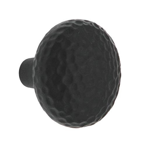 Warwick Rustic Wrought Iron Black 1 3/8" Hammered Cabinet Knob Pull DH1020BL