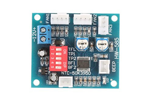 NOYITO DC12V 5A PWM 4 Wires PC Fan Temperature Manumotive Speed Controller Module CPU High-Temperature Alarm