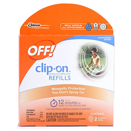 OFF Clip-On Mosquito Repellent Refill, Works on All OFF Brand Clip-On Repellent Units, 2 Count