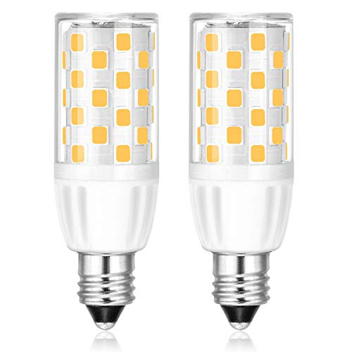 Yomis E11 LED Bulb Dimmable, Warm White 3000K, 6W Equivalent 40W 50W 60W Halogen Bulbs, e11 Mini Candelabra Base Light Bulbs AC 120V Lamp for Home Lighting -2 Pack-