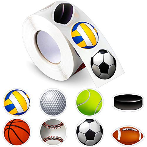 800 Pieces Mixed Sports Balls Stickers 1.38 Inches Waterproof Basketball Baseball Soccer Ball Football Tennis Golf Puck Volleyball Themed Party Decorative Stickers for Birthday Party, C 800 Pieces Mixed Sports Balls Stickers 1.38 Inches Waterproof Basketball Baseball Soccer Ball Football Tennis Golf Puck Volleyball Themed Party Decorative Stickers for Birthday Party, C