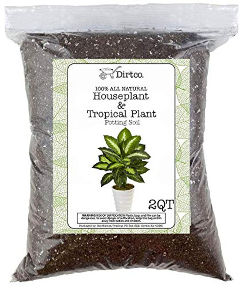 House Plant and Tropical Plant Potting Soil, Re-Potting Soil for All Types of Indoor House Plants, House Plant Re-Potting Soil, 2qt