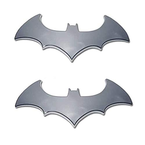 2 Pcs in Set Bat Sticker 4" - Big Car Emblems Batman 3D Car Badge Auto Truck Motorcycle Accessories Chrome Finish PVC