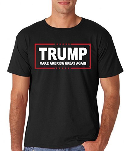AW Fashions Men's Trump Make America Great Again - MAGA Tee - 45th President 2020 Trump T-Shirt -Black, X-Large-