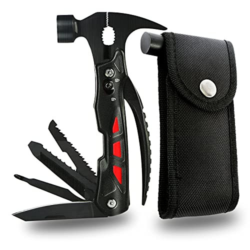 Portable Multi-Function Hammer Vehicle Tools Life-saving Hammer Camping Hiking Use Tool Hammer with Safety Lock Gifts for Men, Dad, Boyfriend
