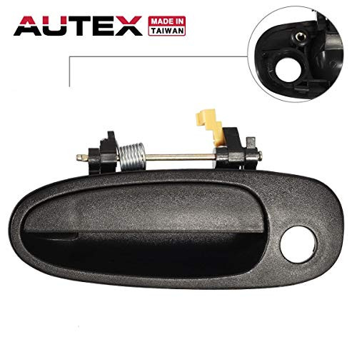 AUTEX Exterior Front Left Driver Side Door Handle Compatible with 1993 1994 1995 1996 1997 Toyota Corolla GEO Prizm 1996 1997 1998 1999 2000 Toyota Rav4 4 Door 77462 94852496 94856403