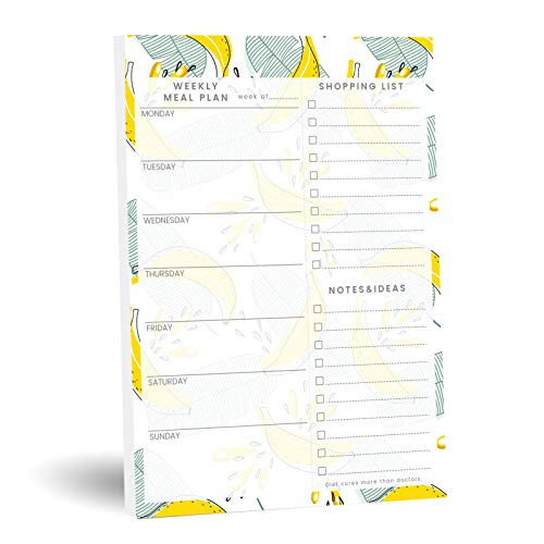 TSFPapier weekly planners Magnetic Meal Undated Planning Pad for Fridge Tear-Off Grocery Shopping List -Banana TSFPapier weekly planners Magnetic Meal Undated Planning Pad for Fridge Tear-Off Grocery Shopping List -Banana