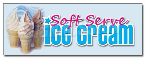24" Soft Serve ICE Cream Decal Sticker Shop Parlor