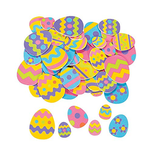 Fun Express - Easter Egg Foam Shapes for Easter - Craft Supplies - Foam Shapes - Regular - Easter - 500 Pieces Fun Express - Easter Egg Foam Shapes for Easter - Craft Supplies - Foam Shapes - Regular - Easter - 500 Pieces
