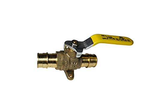 1 PIECE XFITTING PROPEX EXPANSION F1960 3/4" BALL VALVE WITH DROP EAR, PEX A PIPE, FULL PORT, LEAD FREE BRASS, FOR UPONOR -WIRSBO-, SIOUS CHIEF